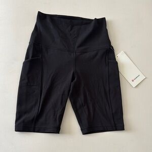 lululemon athletica Black High-Rise Bike Shorts with Side Pockets